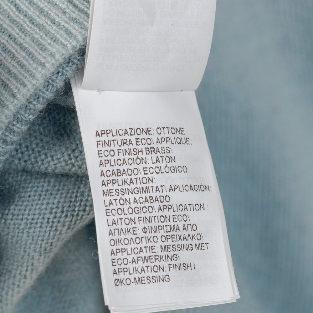 Brunello Cucinelli SS/20 Blue Cashmere Monili-Bead Sweater - Picture 11 of 13